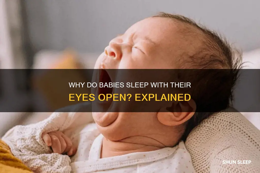 why do baby sleep with eyes open