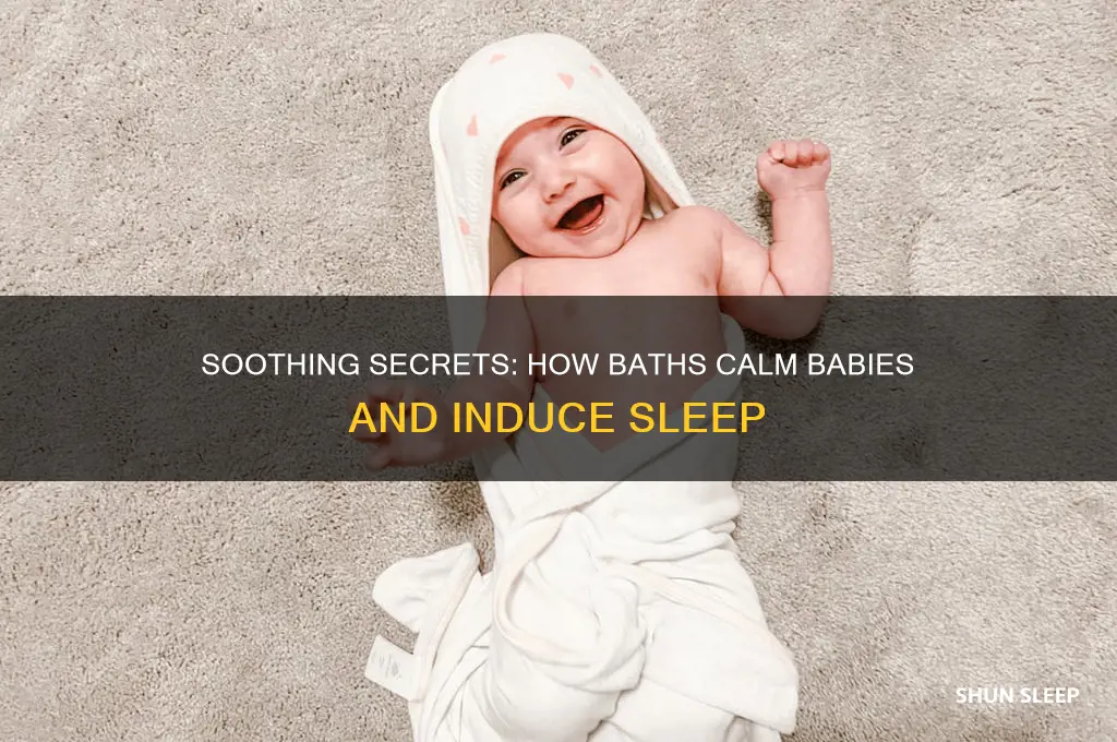 why do baths put babies to sleep