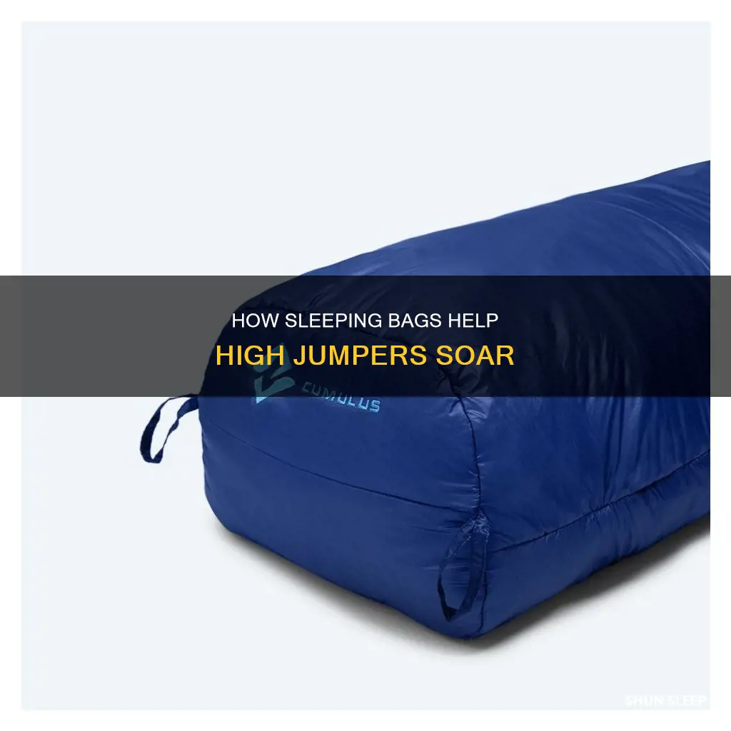 why do high jumpers use sleeping bags