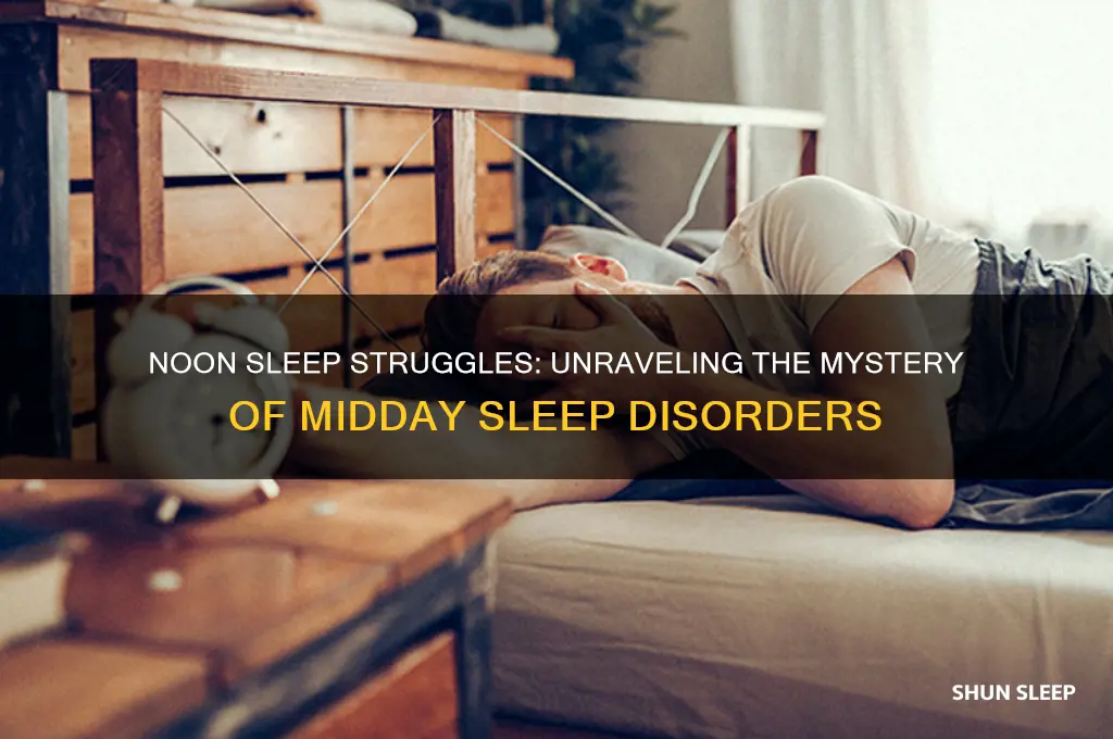why do i get sleep disorder only at noon