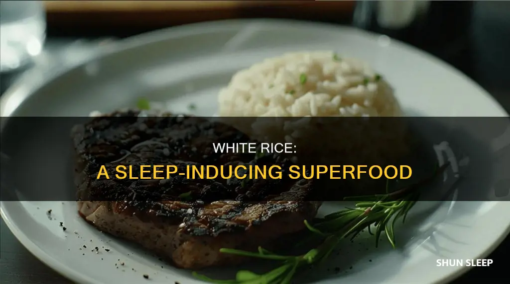 why do i sleep better after eating white rice