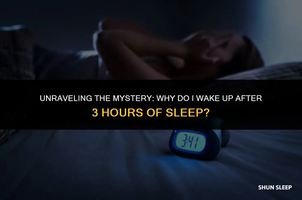 why do i wake up after 3 hours of sleep
