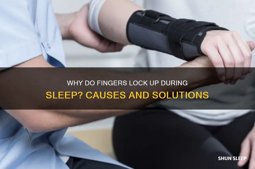 why do my fingers get locked up while i sleep