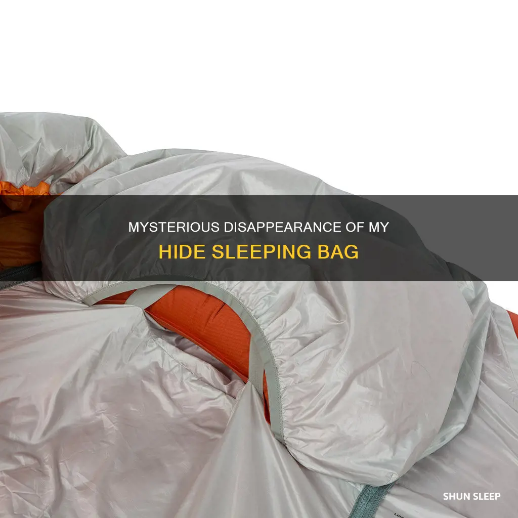 why do my hide sleeping bag disappeared