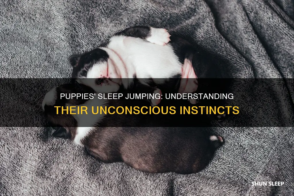 why do newborn puppies jump in their sleep