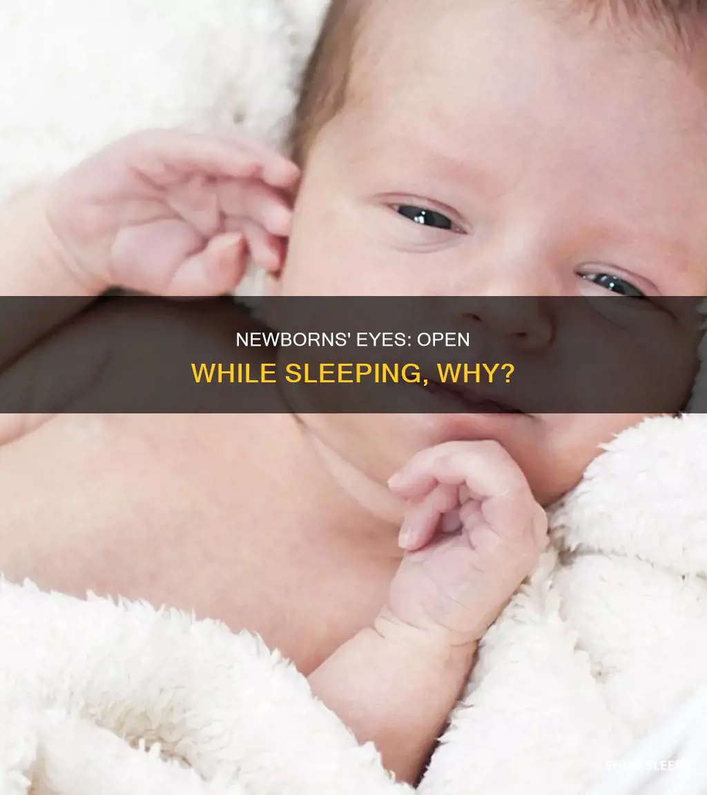 why do newborns open their eyes while sleeping