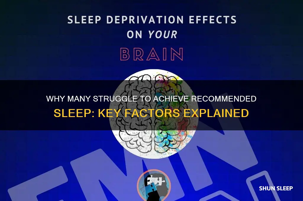 why do people not get reccommended sleep