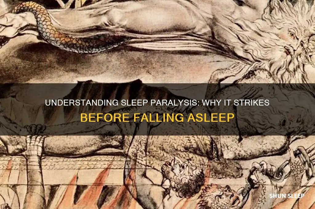 why do some people get sleep paralysis before falling alseep
