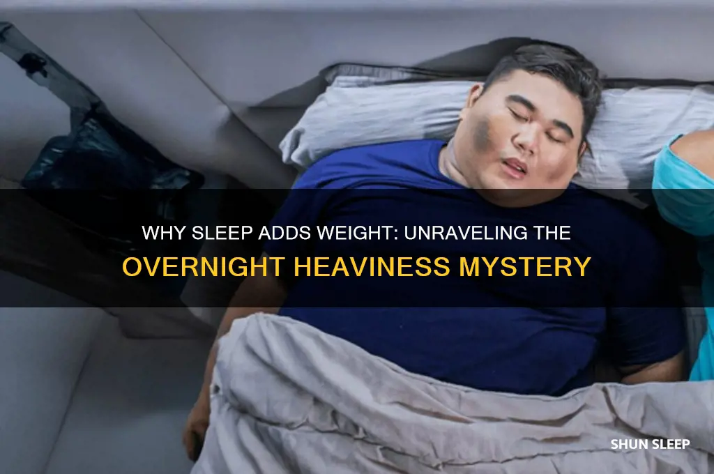 why do we get heavier when we sleep