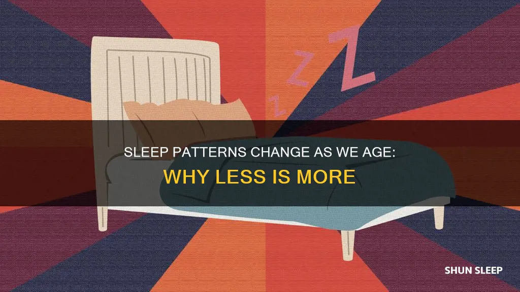 why do we need less sleep as we grow older