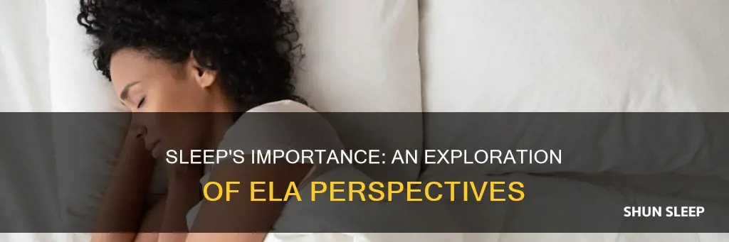 why do we need sleep ela answers