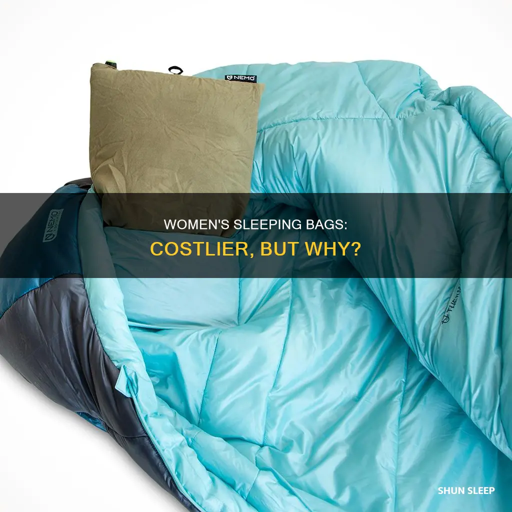 why do women sleeping bags cost more