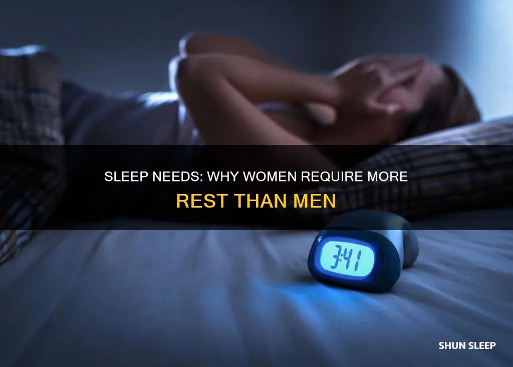 why do wonen need more sleep than men
