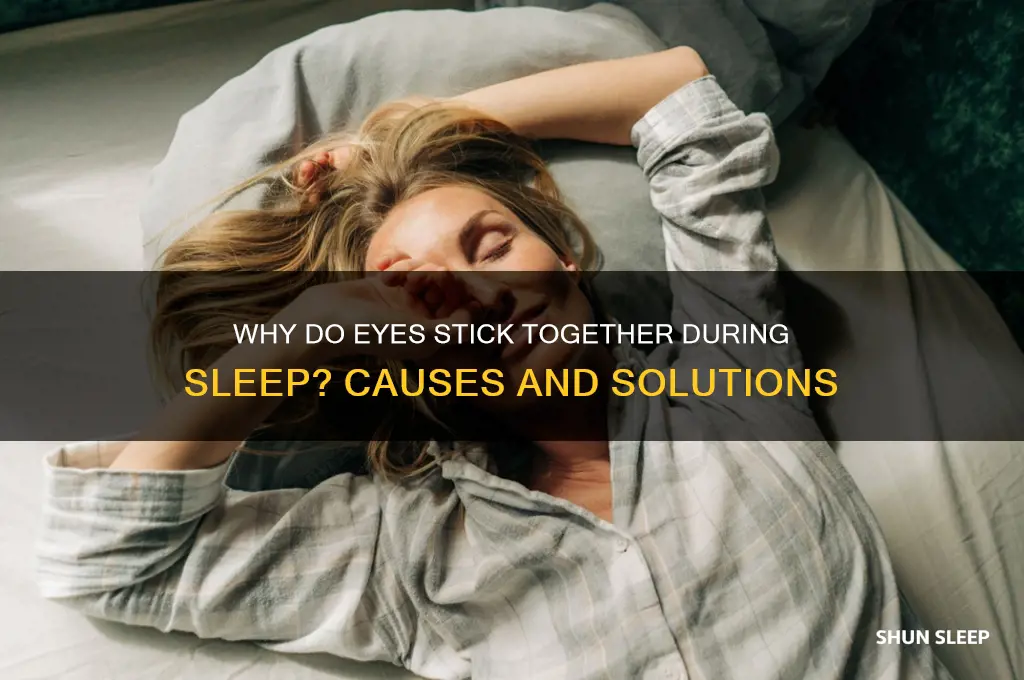 why do your eyes get stuck together when you sleep