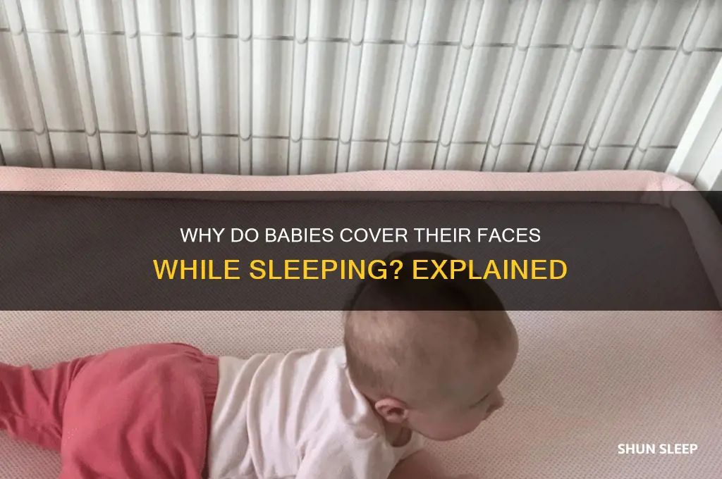 why does baby cover face while sleeping