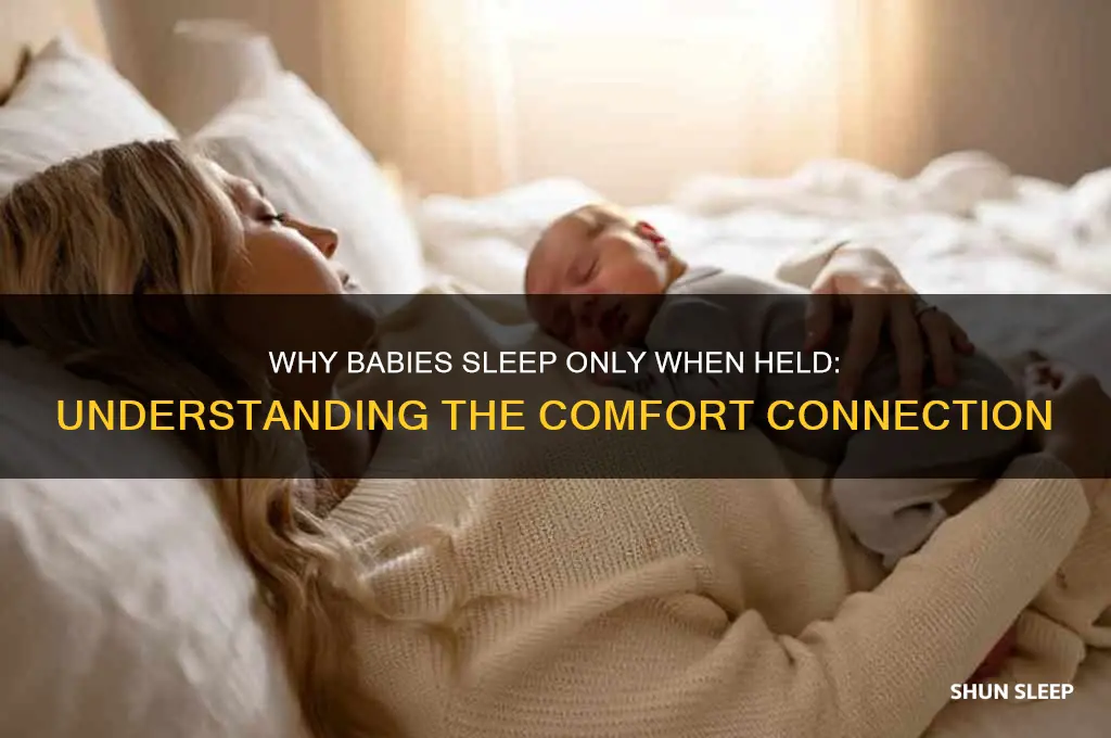 why does baby only sleep when held