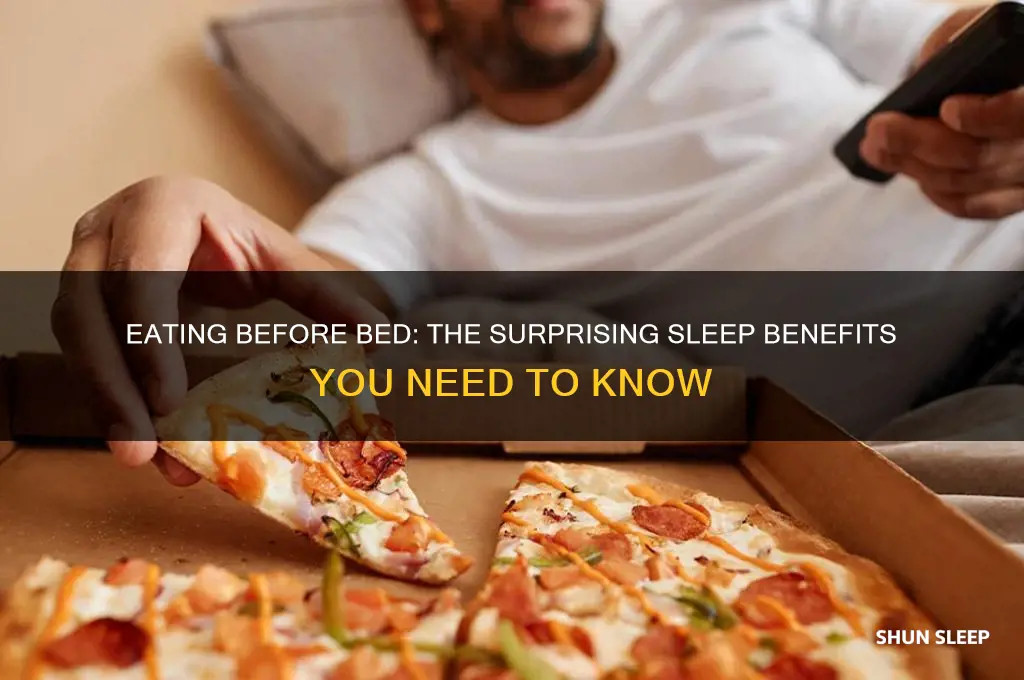 why does eating before bed help me sleep