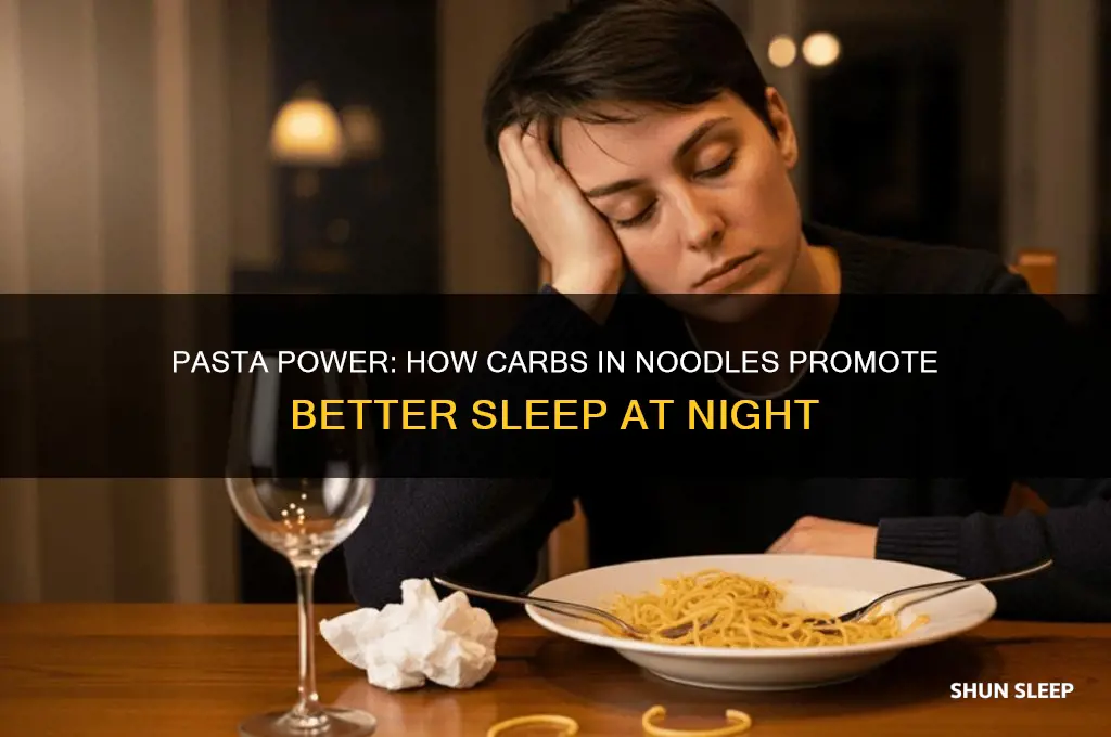why does eating pasta help me sleep at night