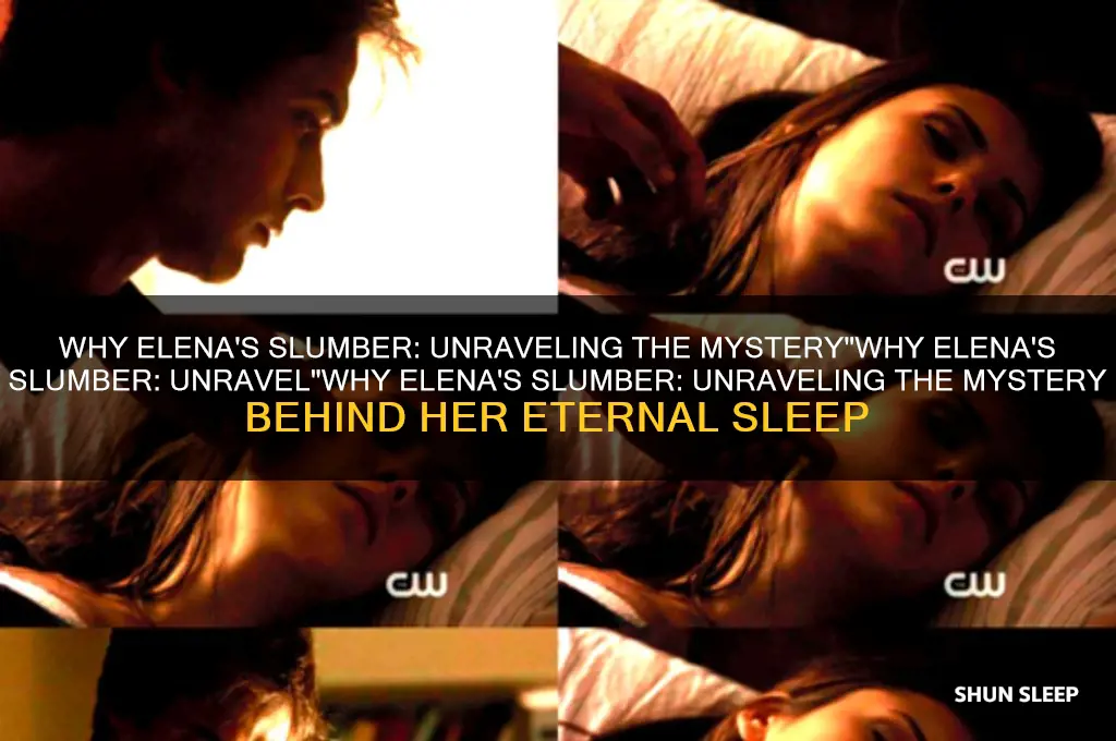 why does elena get put to sleep
