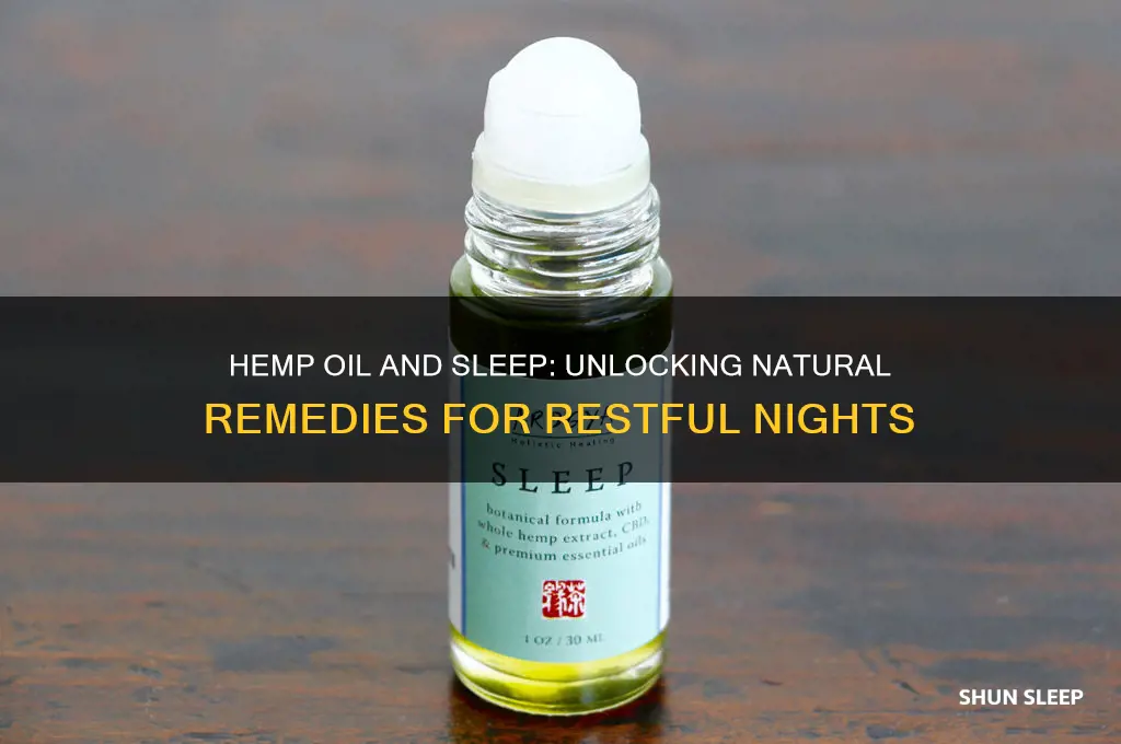 why does hemp oil help sleep