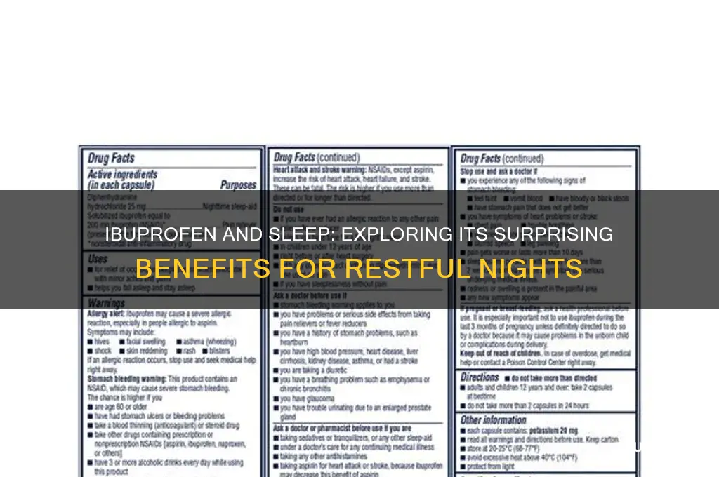 why does ibuprofen help me sleep better