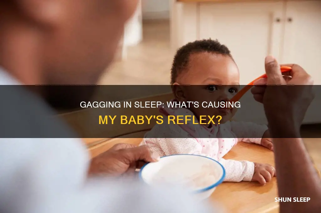 why does my 2 month old gag in his sleep