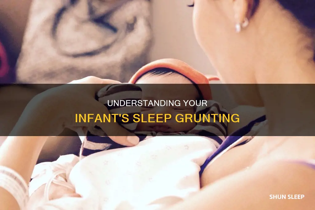 why does my 2 month old grunt in his sleep