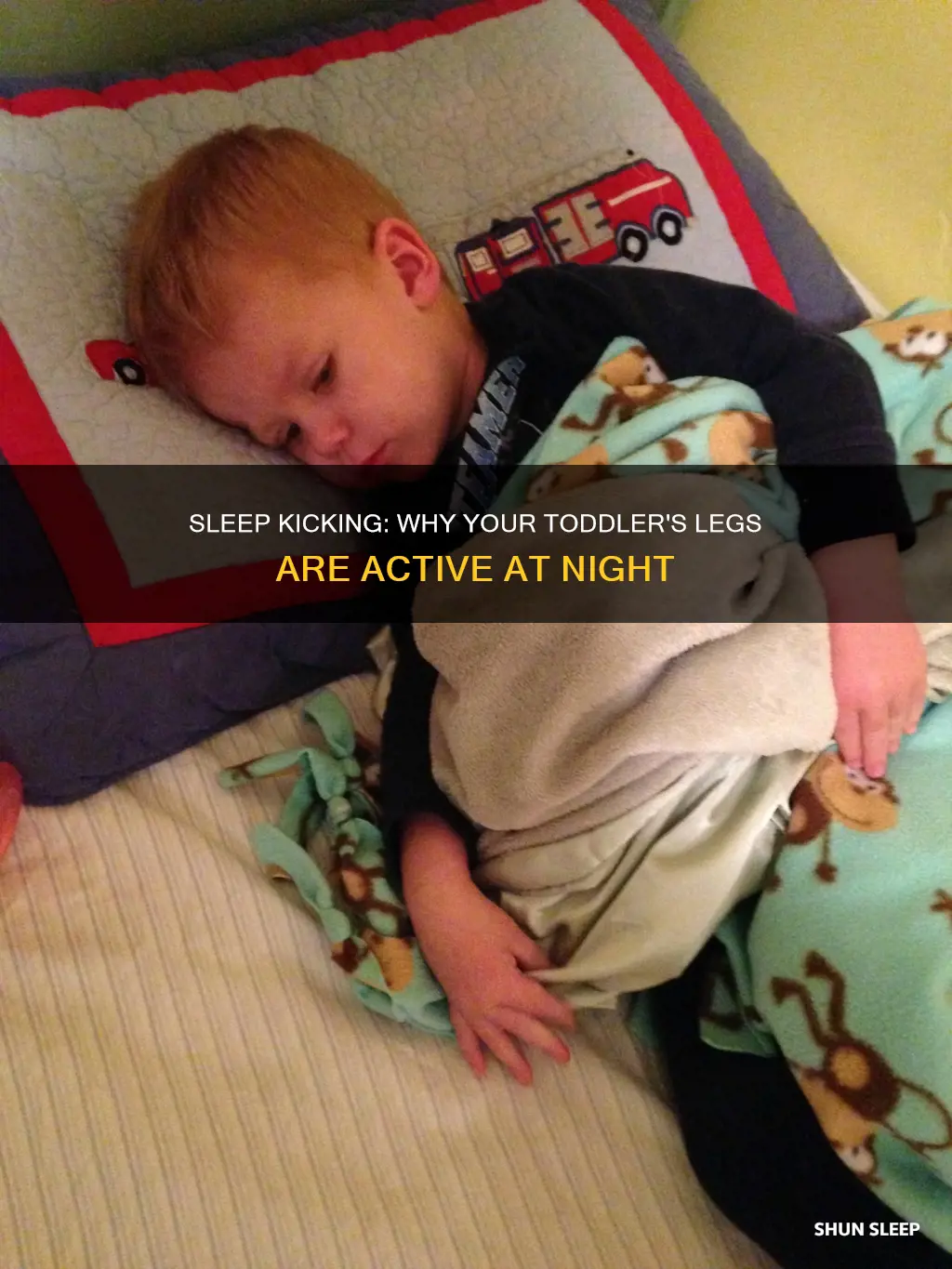 why does my 2 year old kick in his sleep