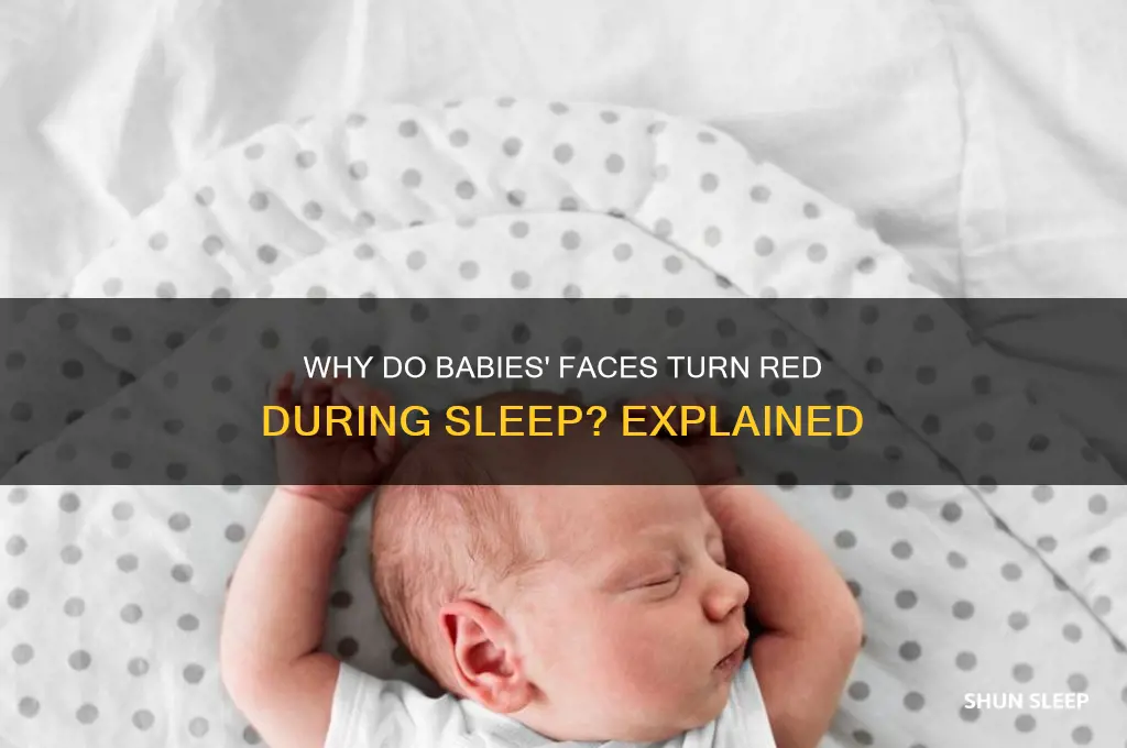 why does my babies face get red when sleeping