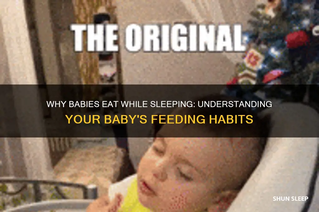 why does my baby only eat while sleeping