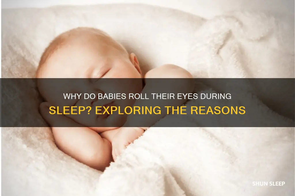 why does my baby roll her eyes in her sleep