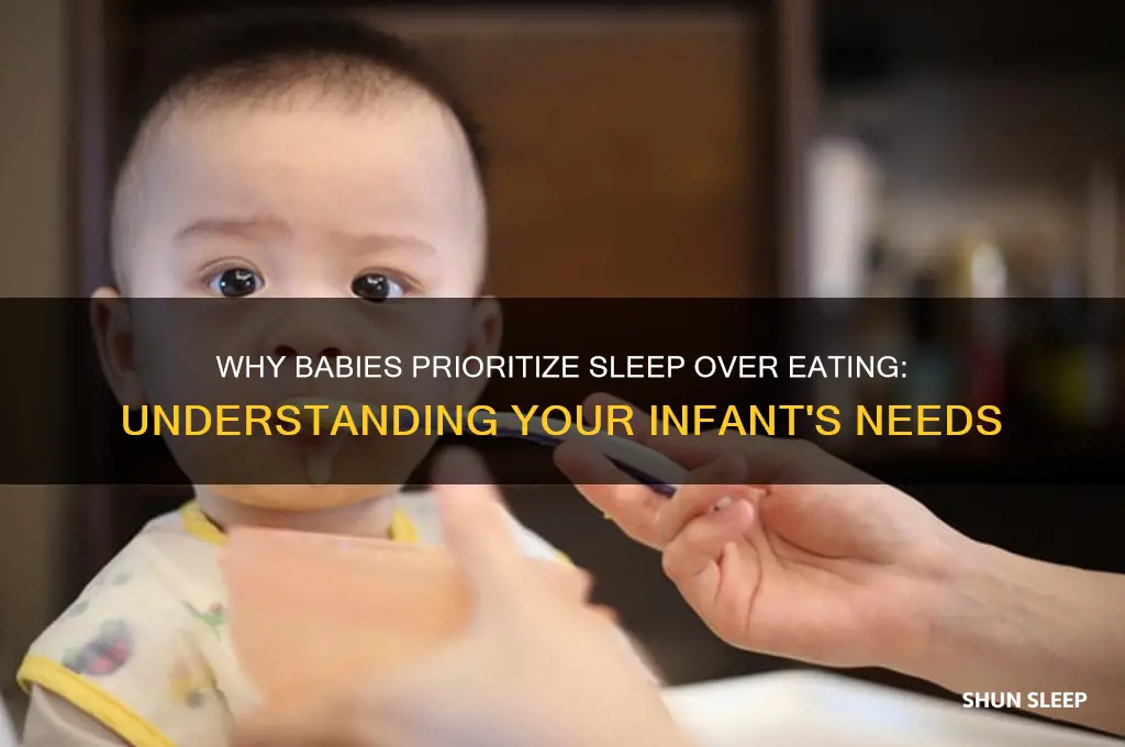 why does my baby want to sleep and not eat