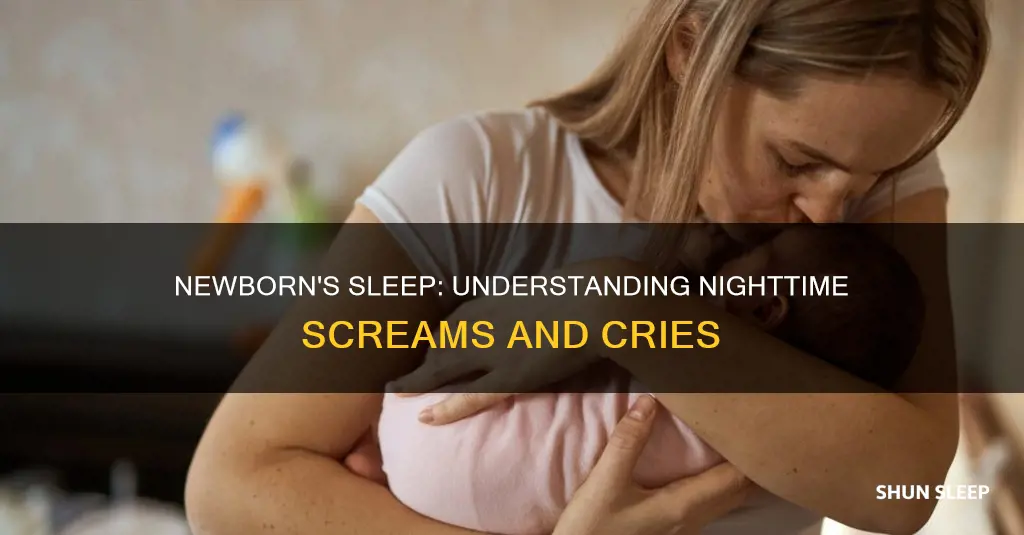 why does my newborn screams cries in her sleep