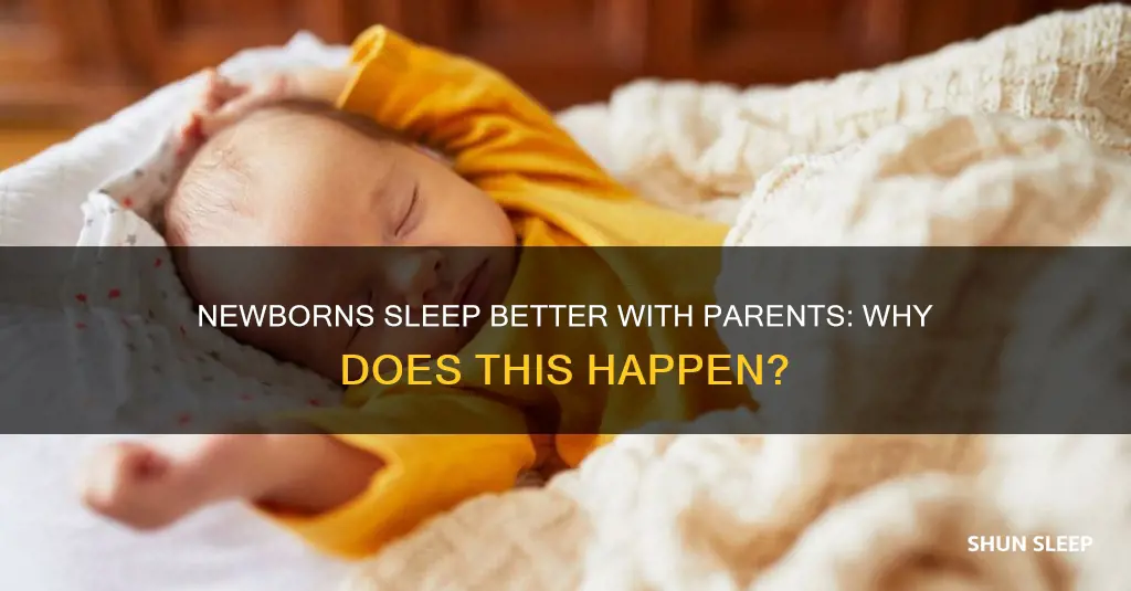 why does my newborn sleep better with me