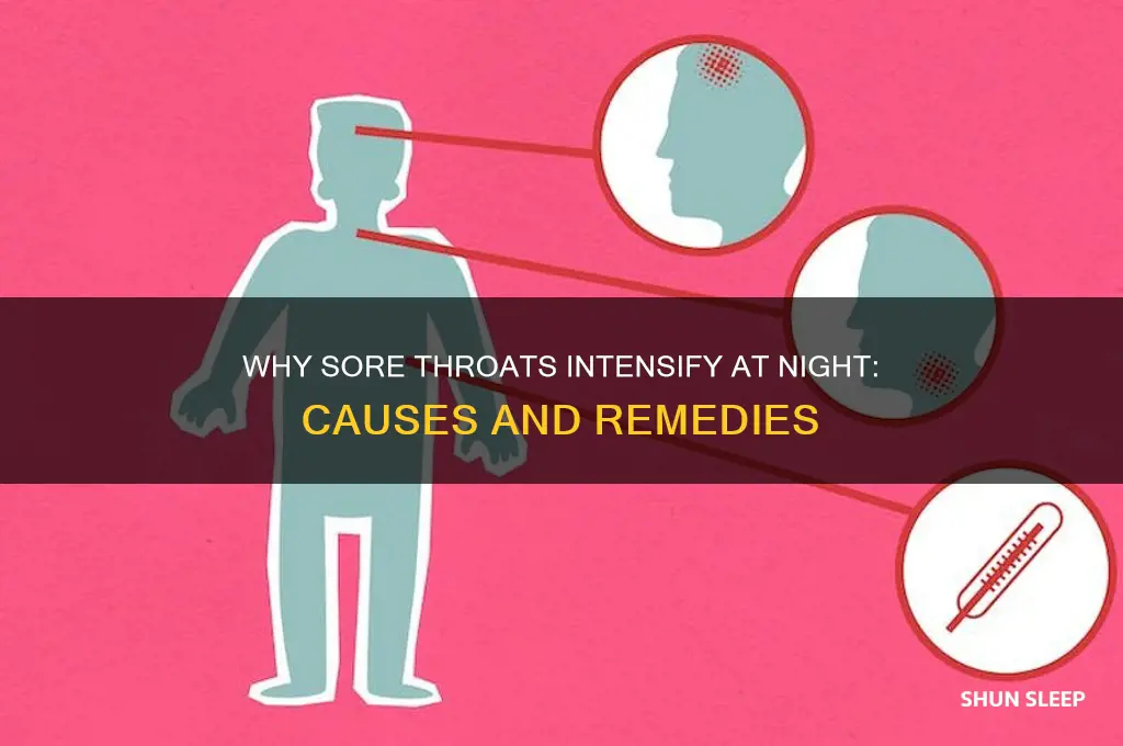 why does my sore throat get worse when i sleep