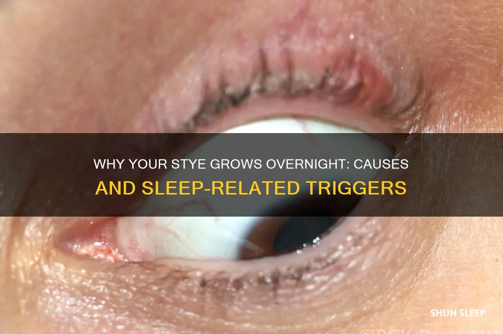 why does my stye get bigger when i sleep