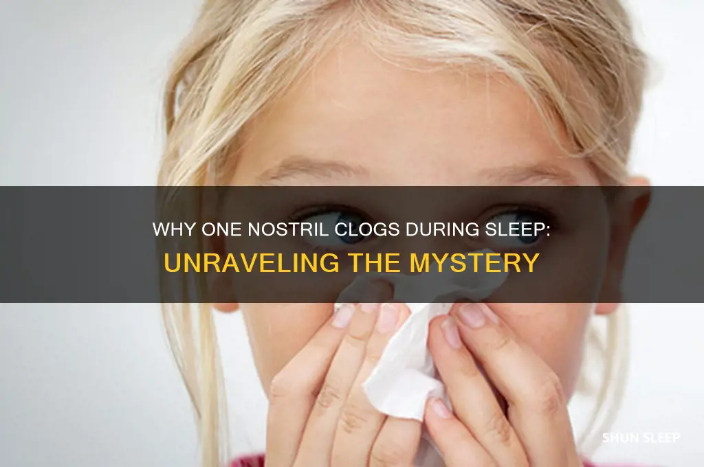why does one nostril get clogged by nothing when sleeping