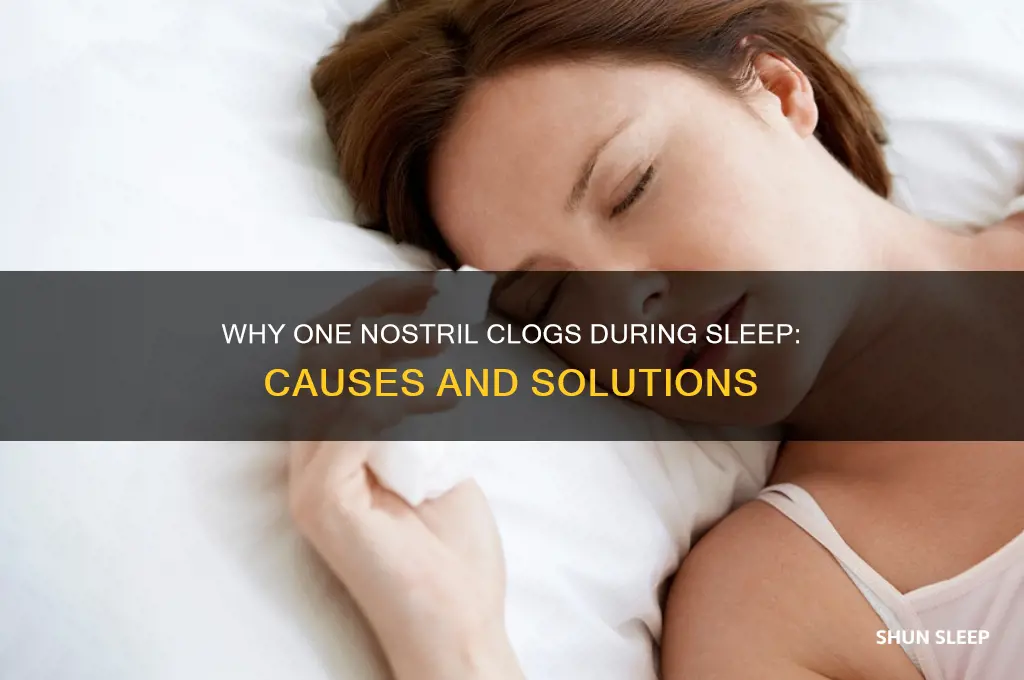 why does one nostril get clogged when i sleep
