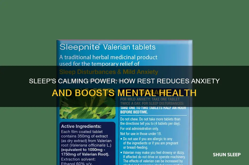 why does sleep help anxiety