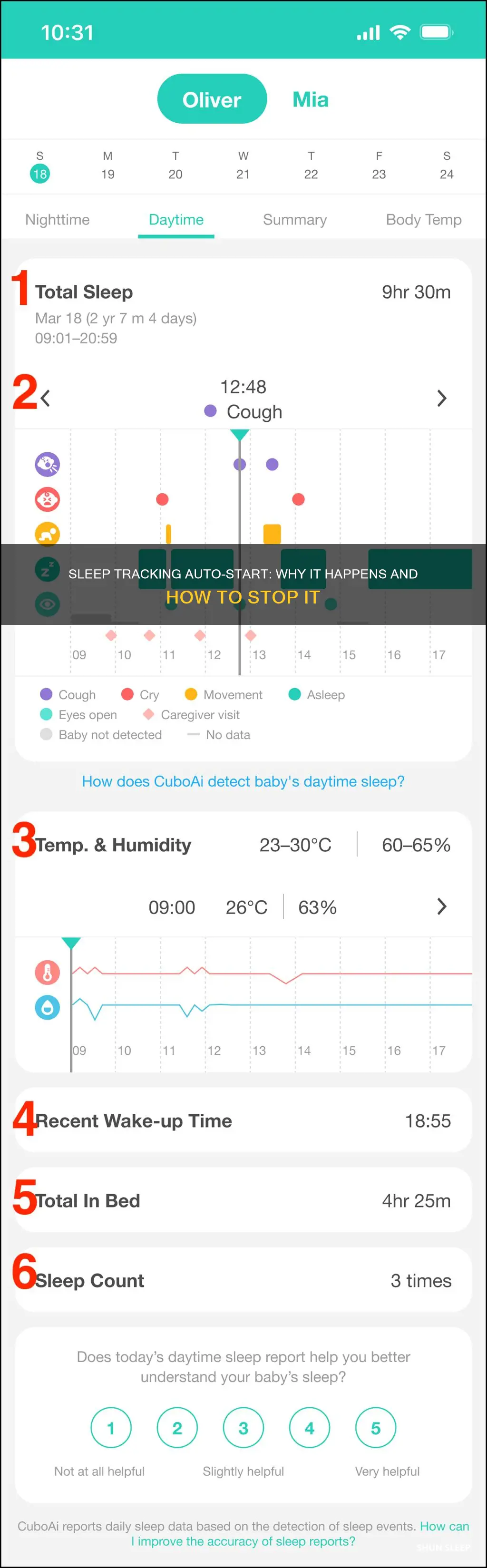 why does sleep tracking keep autobstarting