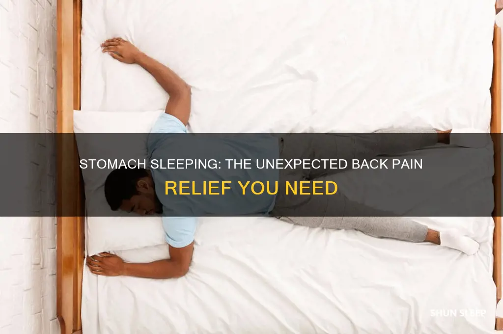why does sleeping on my stomach helps my back