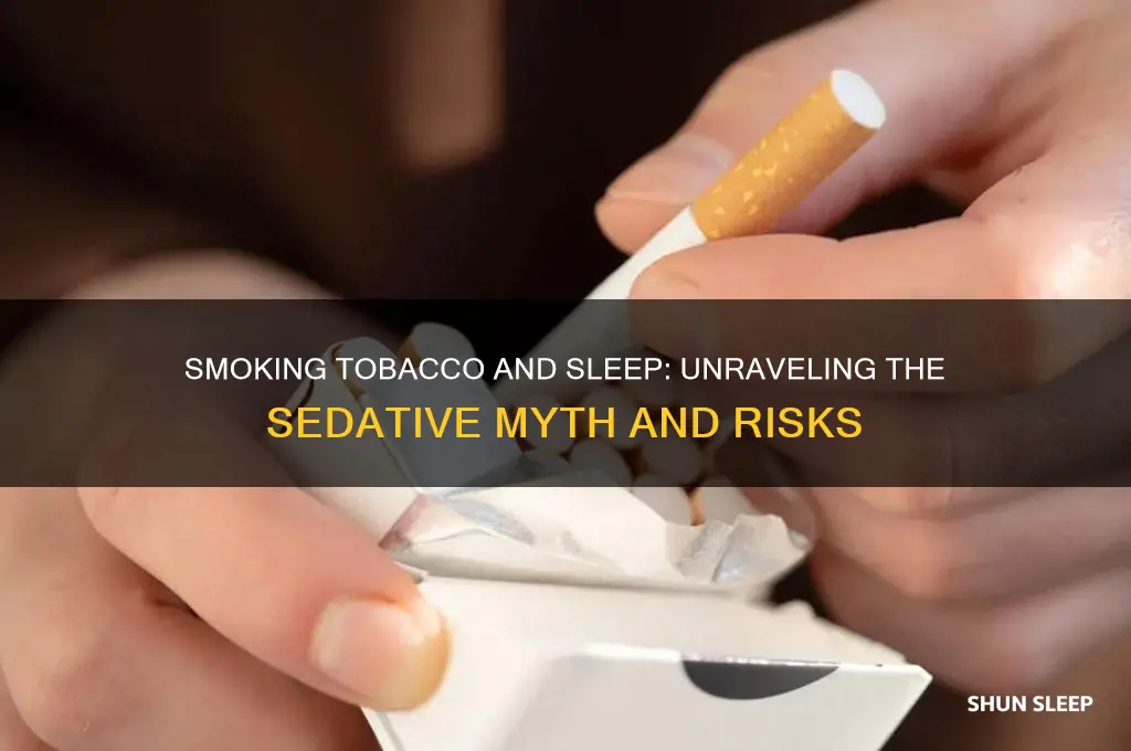 why does smoking tobacco help me sleep