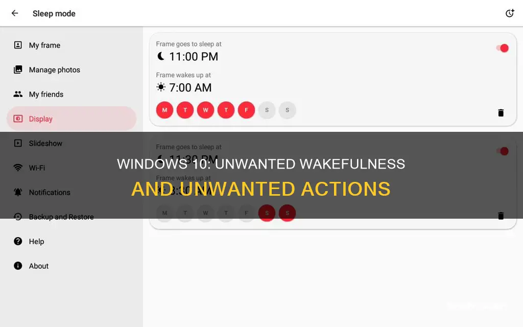 why does windows 10 wake from sleep and do shit