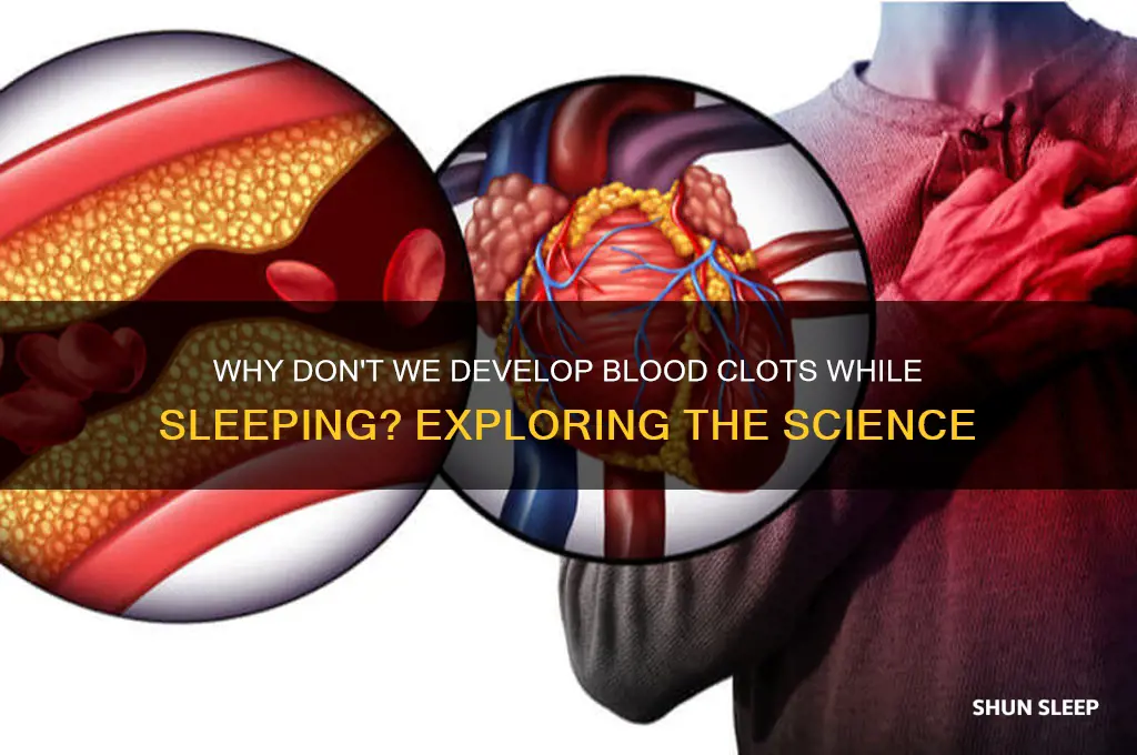 why don t we get blood clots when we sleep