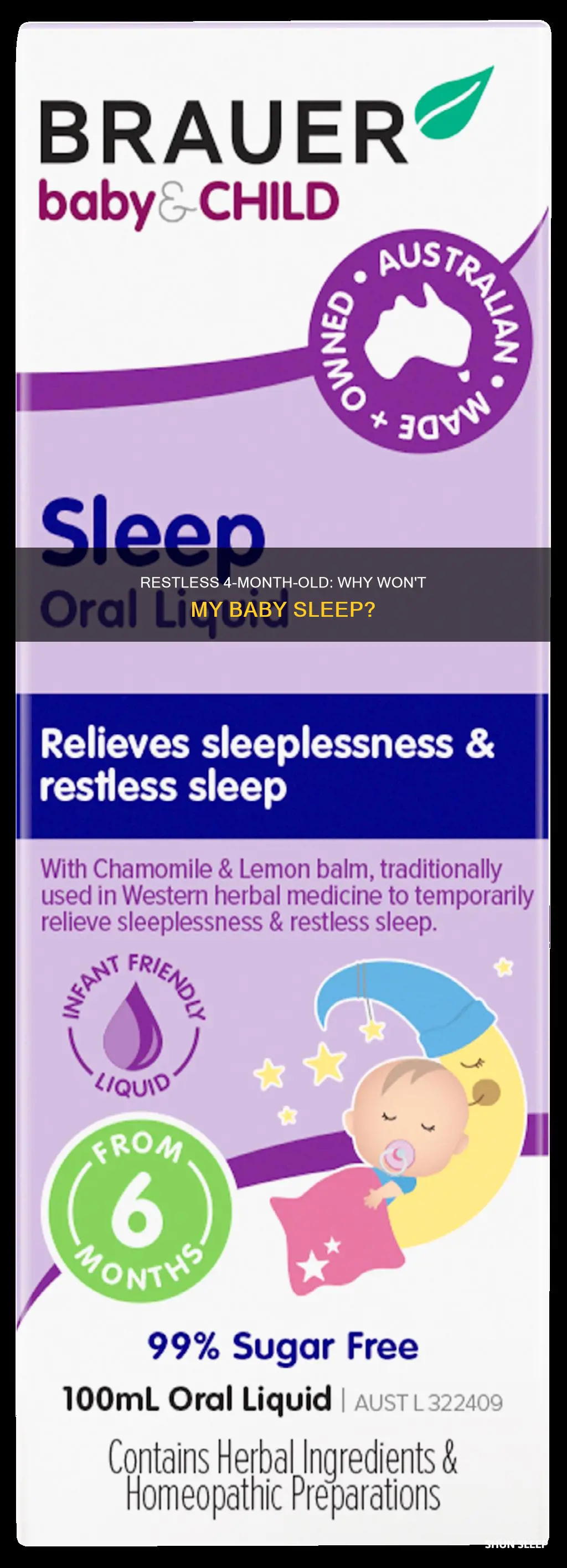 why is my 4 month old so restless when sleeping