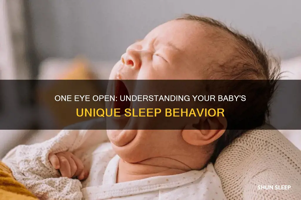 why is my baby sleeping with one eye open