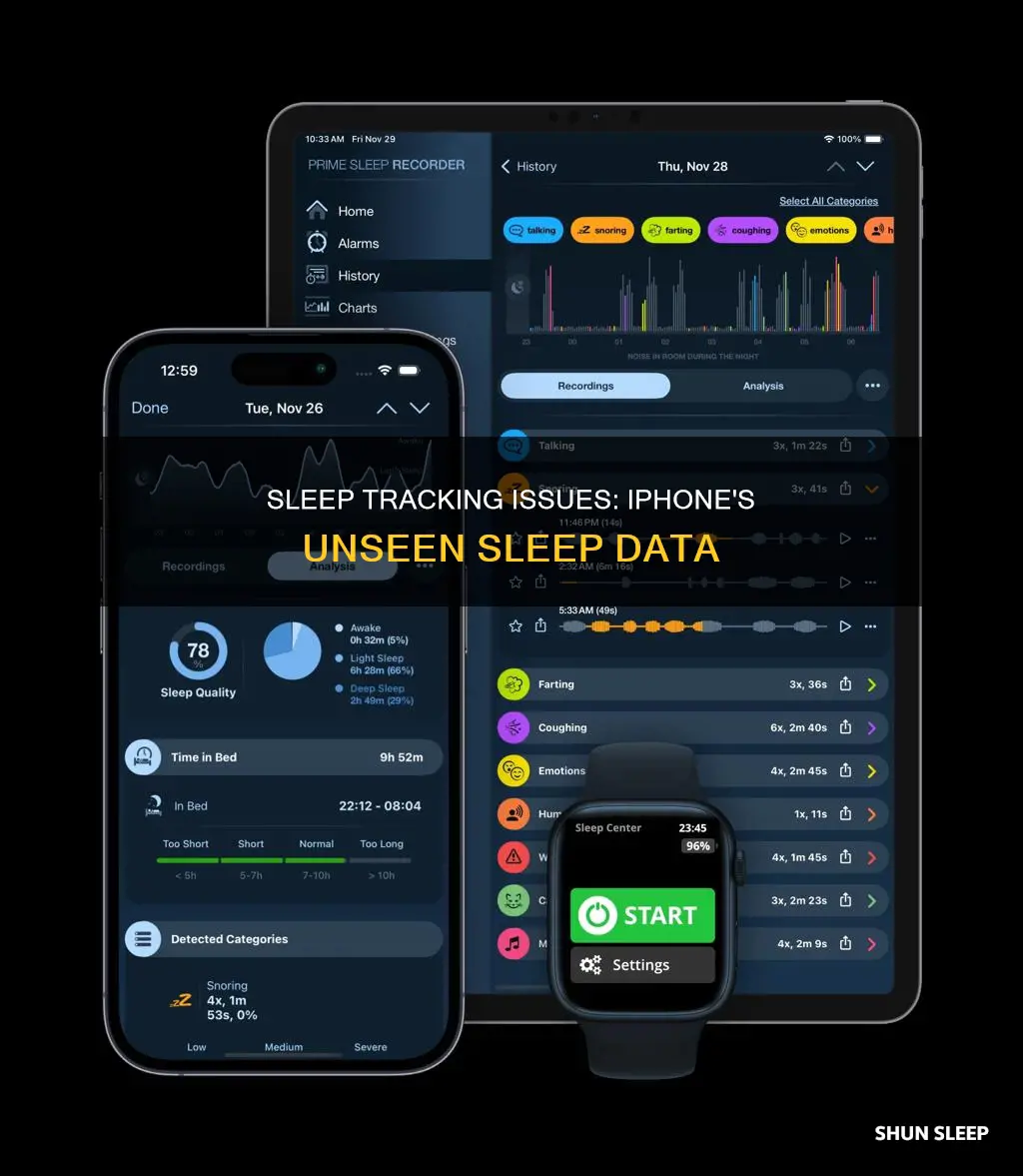 why is my iphone not tracking my sleep