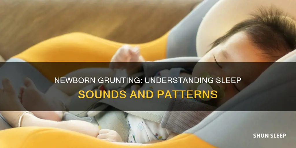 why is newborn grounting while sleeping