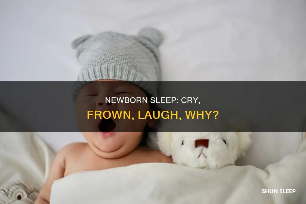 why newborns cry frown laugh in their sleep