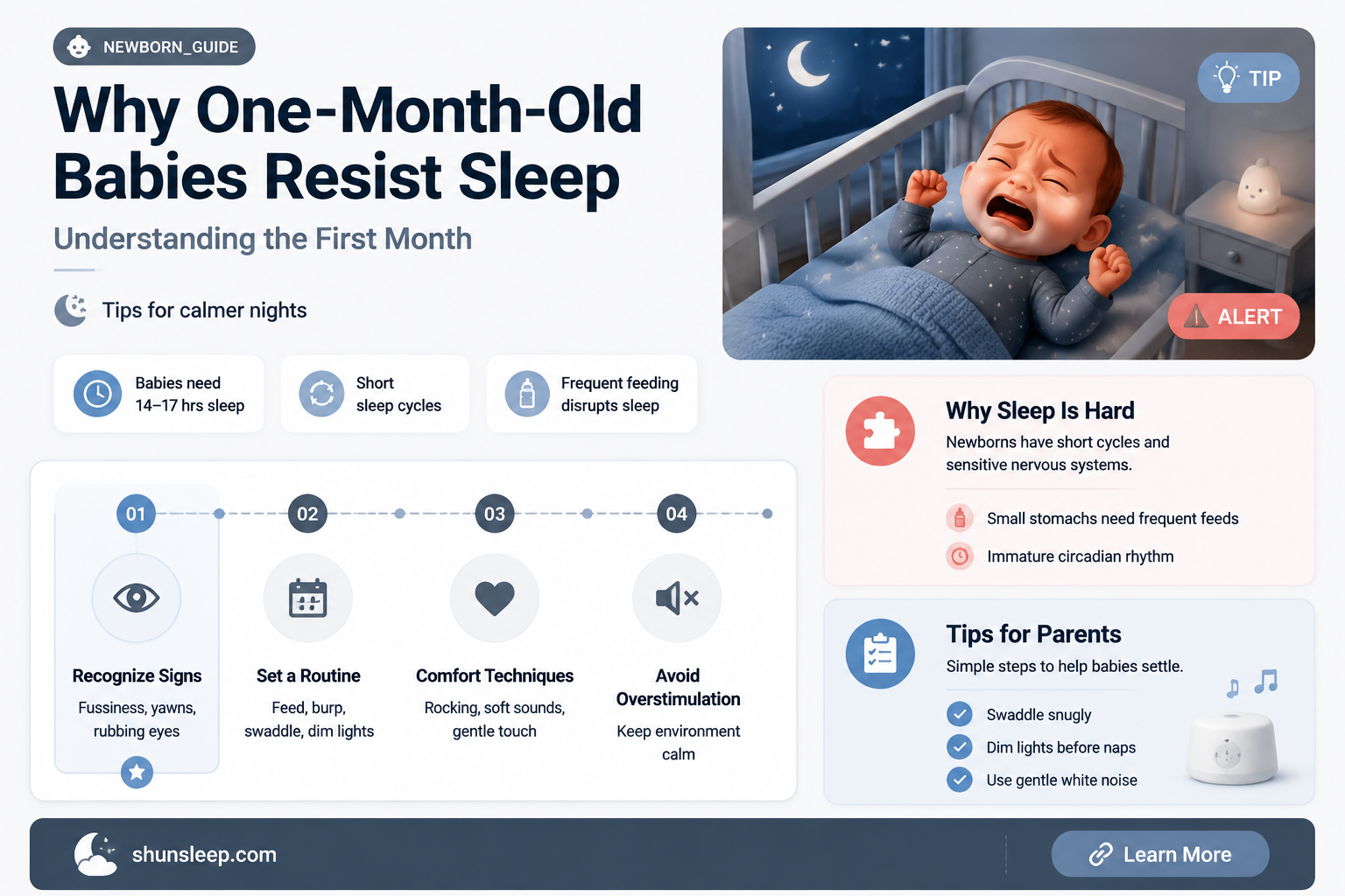 can a one month old baby fight sleep